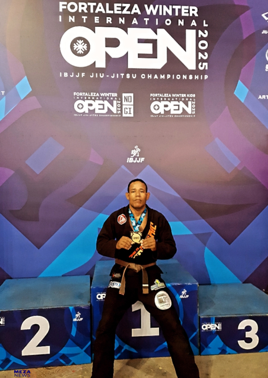 Alexandre Negão conquista o ouro no IBJJF Fortaleza Winter e exalta apoio de Palmeira dos Índios