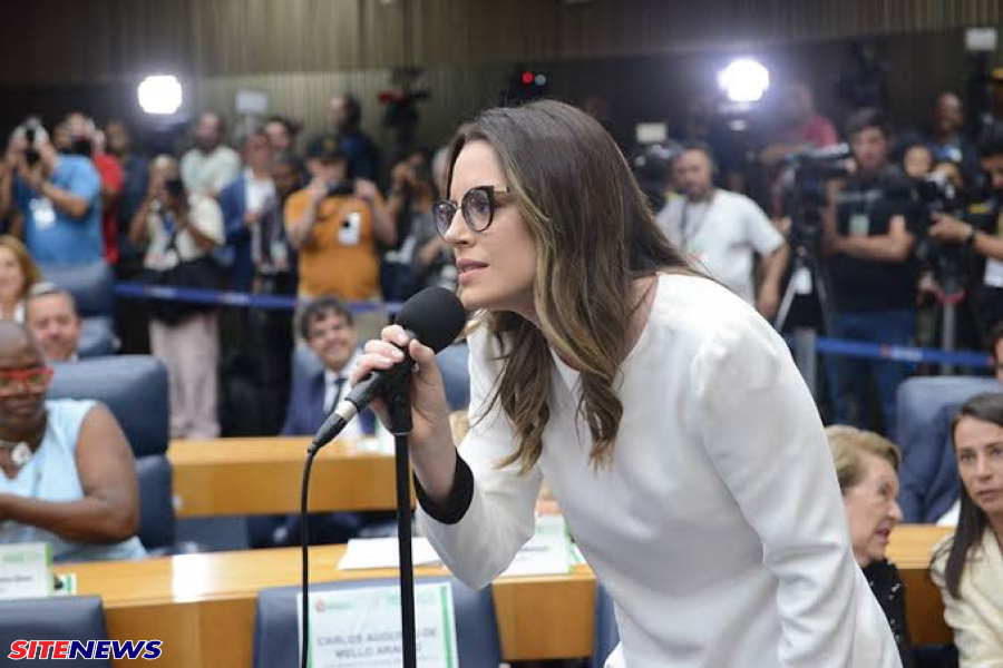 A vereadora Zoe Martinez (PL) denunciou nesta quarta-feira (26), que um homem que estava na galeria do plenário 